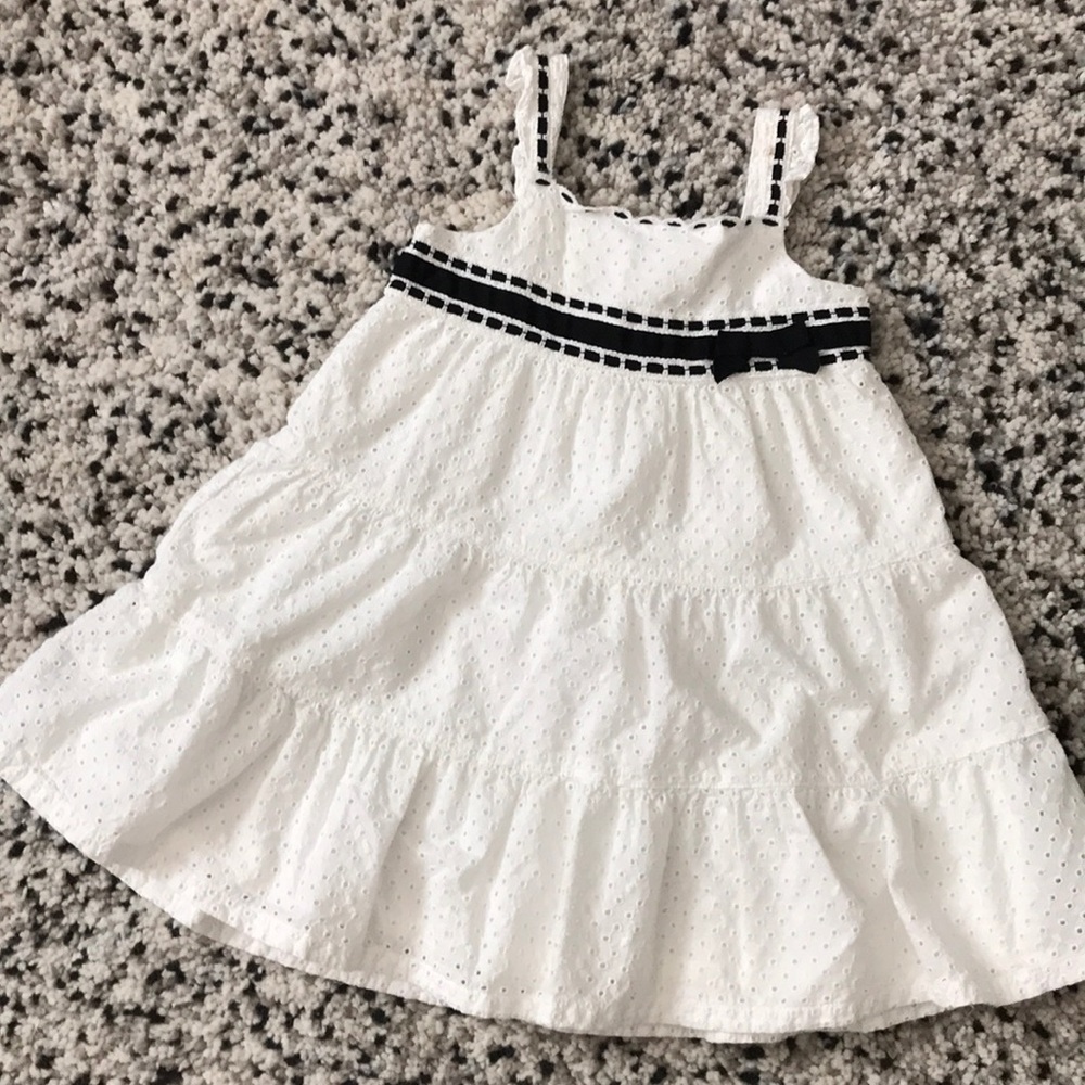 Janie and Jack toddler white eyelet dress